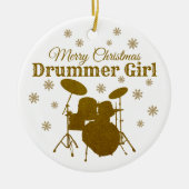 Drum Kit Rock & Roll Music Keramisch Ornament (Voorkant)