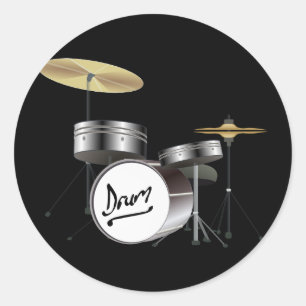Drum Kit Ronde Sticker