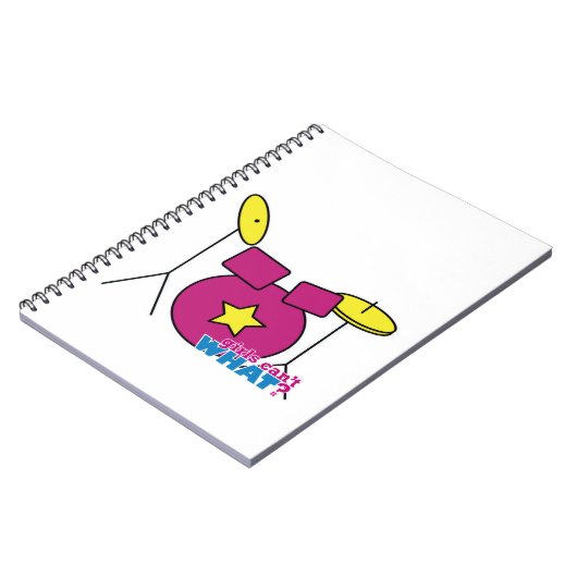 Drum Kit - Roze Notitieboek (Linkerzijde)