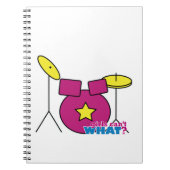 Drum Kit - Roze Notitieboek (Voorkant)