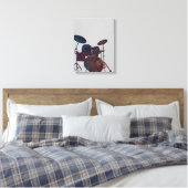 Drum Kit Silhouet Canvas Drummer Muziek Kunst (Insitu (Slaapkamer))