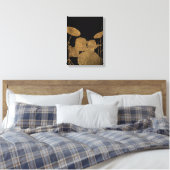 Drum Kit Silhouet Canvas Drummer Muziek Kunst Afdruk (Insitu (Slaapkamer))