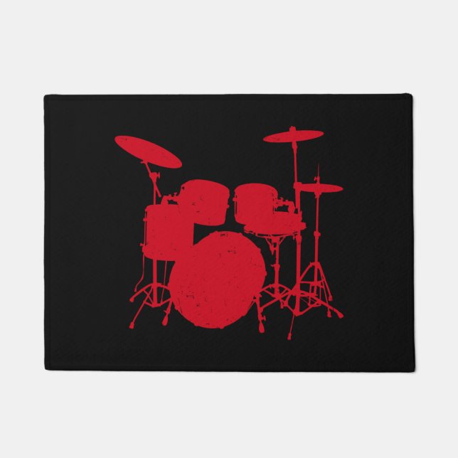 Drum Kit Silhouette Deurmat (Voorkant)