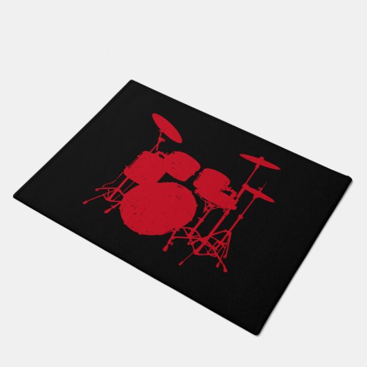 Drum Kit Silhouette Deurmat (Schuin)