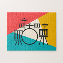 Drum Kit Tri-Color - Turquoise Coral Gold Legpuzzel