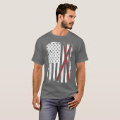 Drum Kit USA Flag friend T-shirt (Voorkant volledig)