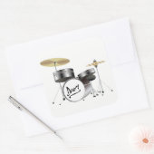 Drum Kit Vierkante Sticker (Envelop)