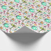 Drum Kit: Waterverf Memphis Retro. Cadeaupapier (Hoek)