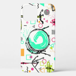 Drum Kit: Waterverf Memphis Retro. Case-Mate iPhone Case