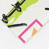 Drum Kit: Waterverf Memphis Retro. Fleece Deken (Hoek)
