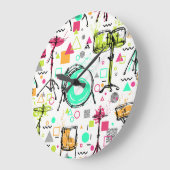 Drum Kit: Waterverf Memphis Retro. Grote Klok (Hoek)