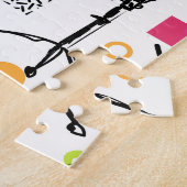 Drum Kit: Waterverf Memphis Retro. Legpuzzel (Zijkant)