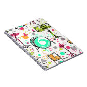 Drum Kit: Waterverf Memphis Retro. Notitieboek (Rechterzijde)