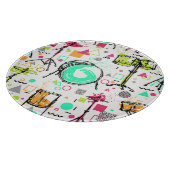 Drum Kit: Waterverf Memphis Retro. Snijplank (Hoek)