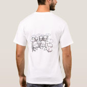 Drum Kit (zwart-wit) - Dubbelklik - Design #2 T-shirt (Achterkant)