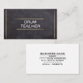 Drum leraar Lessen muziekinstructeur krijt teken Visitekaartje (Voorkant / Achterkant)