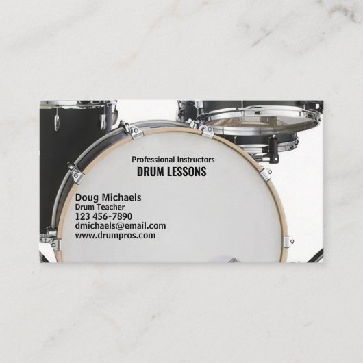 Drum leraar visitekaartje (Voorkant)