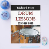 DRUM Lessen Docent Zakelijk Reclame Flyer (Enkel)