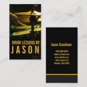 Drum Lessons Instrument Music Instructor Visitekaartje (Voorkant / Achterkant)