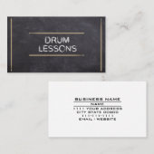 Drum Lessons Music Teacher Instructor Chalk Sticks Visitekaartje (Voorkant / Achterkant)