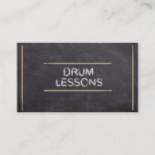 Drum Lessons Music Teacher Instructor Chalk Sticks Visitekaartje (Voorkant)