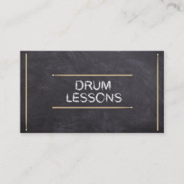 Drum Lessons Music Teacher Instructor Chalk Sticks Visitekaartje