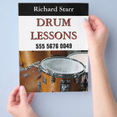 DRUM Lessons Teacher Business Adverteren brochure (Hand)