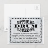 Drum-licentie Briefkaart (Voorkant / Achterkant)