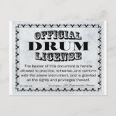 Drum-licentie Briefkaart (Voorkant)