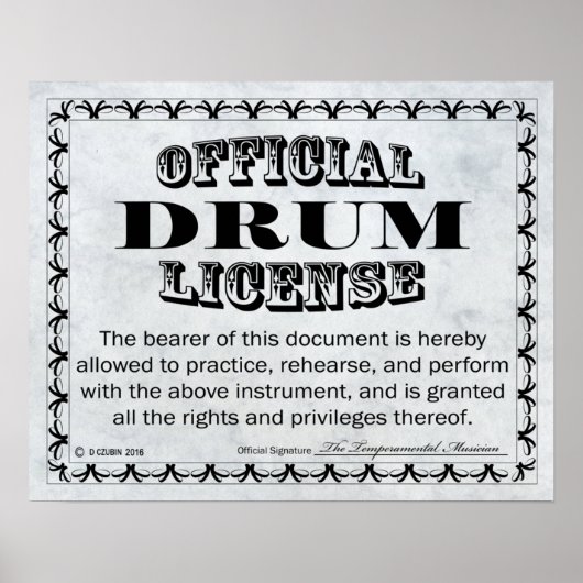 Drum-licentie Poster (Voorkant)