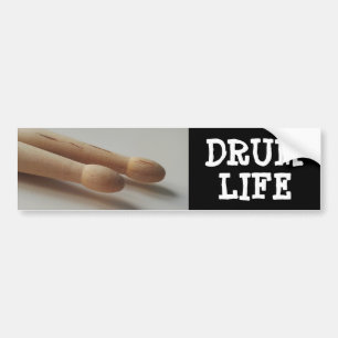 Drum Life Drummer Drumsticks Koel Bumpersticker