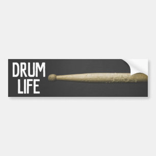Drum Life Drumstick Percussionist Drummer Musicus Bumpersticker