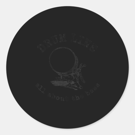 drum line - all about bass marching band ronde sticker (Voorkant)