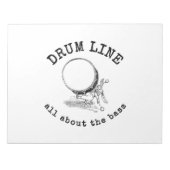 drum line - all about bass marking band notitieblok (Voorkant)
