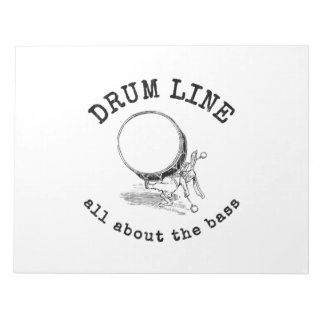 drum line - all about bass marking band notitieblok