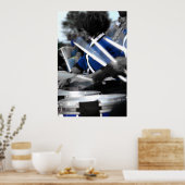 Drum Line Colorized Poster (Keuken)