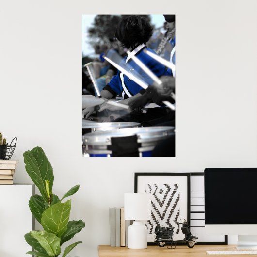 Drum Line Colorized Poster (Thuiskantoor)