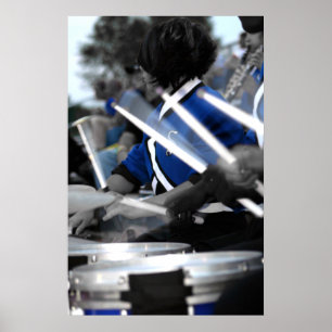 Drum Line Colorized Poster