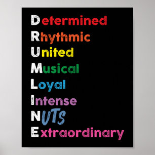 Drum Line Drumline markeringsband Poster