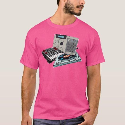 Drum Machine MIDI Keyboard Hip Hop Boom Bap Produc T-shirt (Voorkant)