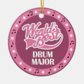 Drum Majoor Gift voor haar Keramisch Ornament (Voorkant)