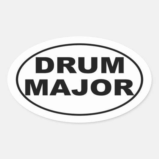 Drum Major Bumpersticker Ovale Sticker (Voorkant)