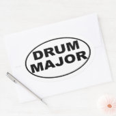 Drum Major Bumpersticker Ovale Sticker (Envelop)