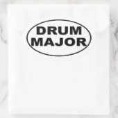 Drum Major Bumpersticker Ovale Sticker (Tas)