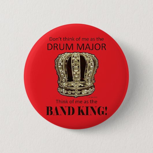 Drum Major King Ronde Button 5,7 Cm (Voorkant)