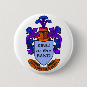 Drum Major: Koning van de Band Ronde Button 5,7 Cm