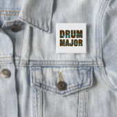 Drum Major-lettertype Vierkante Button 5,1 Cm (In situ)