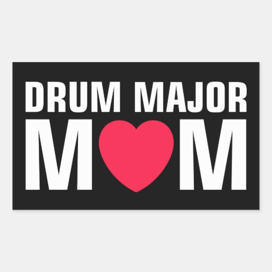 Drum Major Mam - Marching Band Rechthoekige Sticker (Voorkant)