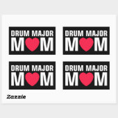 Drum Major Mama - Marchingband Rechthoekige Sticker (Vel)