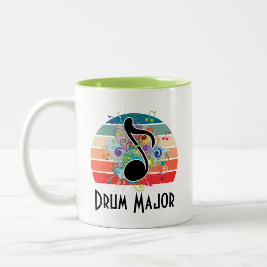 Drum Major Marching Band Gift Tweekleurige Koffiemok (Links)
